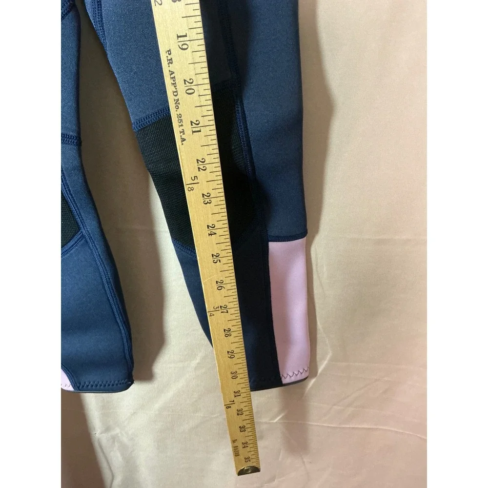 Goldfin Wetsuit Kids Youth Navy Purple Excellent Full Body Neoprene Back Zip